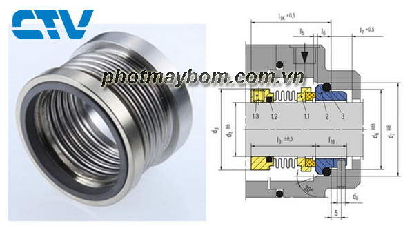 Phớt cơ khí làm kín Burgmann MF95N