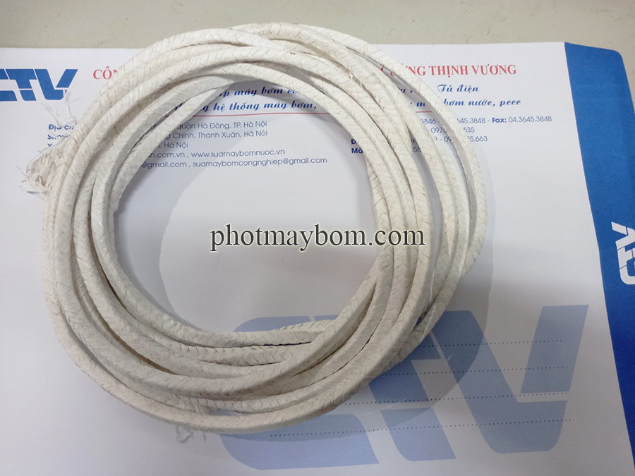 Dây tết chèn, phớt basituc, sợi túp làm kín trục bơm đường kính 6mm