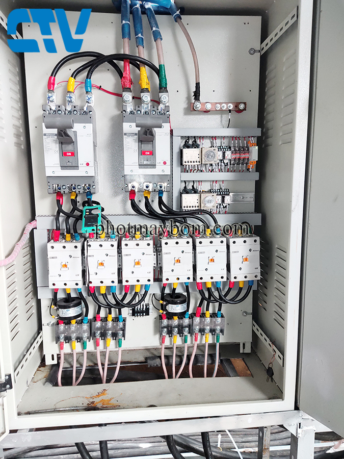 Tủ điện khởi động sao tam giác điều khiển máy bơm 110Kw