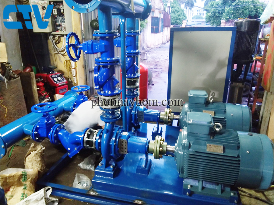 Lắp đặt cụm máy bơm công nghiệp 30Kw cấp nước cho hệ thống nước tưới